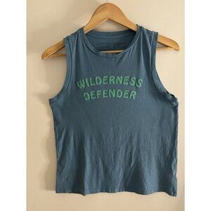Patagonia Tank Top Womens Medium Green XS Wilderness Defender Outdoor Athleisure